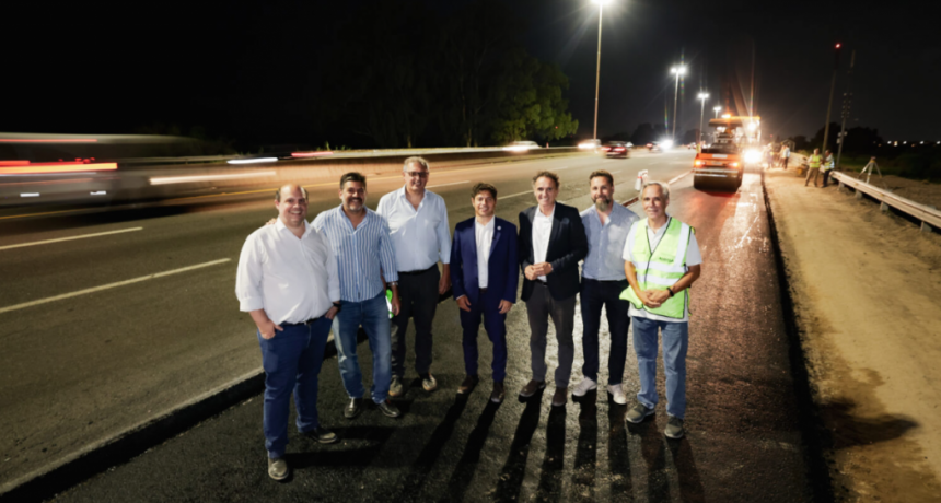 Axel Kicillof Recorri&oacute; La Obra Del Cuarto Carril En La Autopista Buenos Aires &ndash; La Plata
