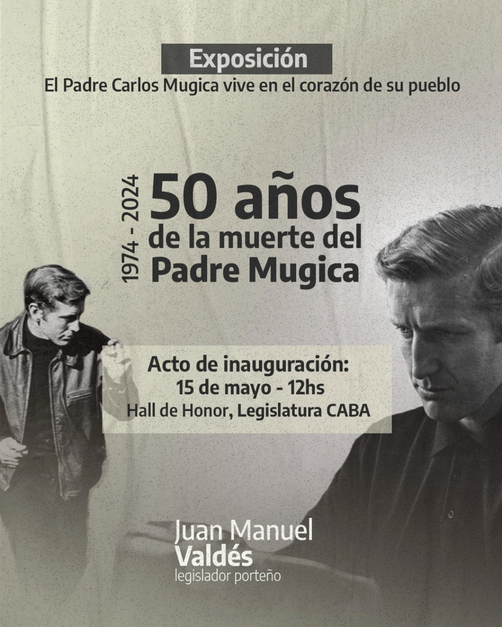 Exhiben En La Legislatura Objetos Personales De Carlos Mugica A 50 Años De Su Fallecimiento