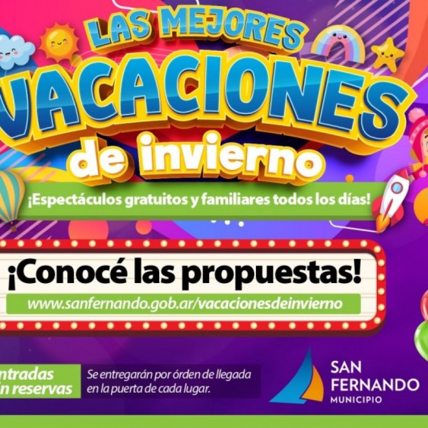 San Fernando Lanzó Su Programación De Espectáculos Gratuitos De Vacaciones De Invierno