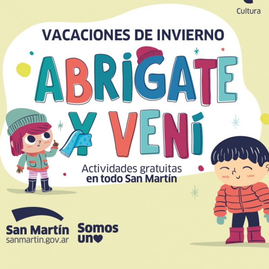 En Vacaciones De Invierno, San Martín Tendrá Grandes Propuestas Gratuitas Para Las Infancias
