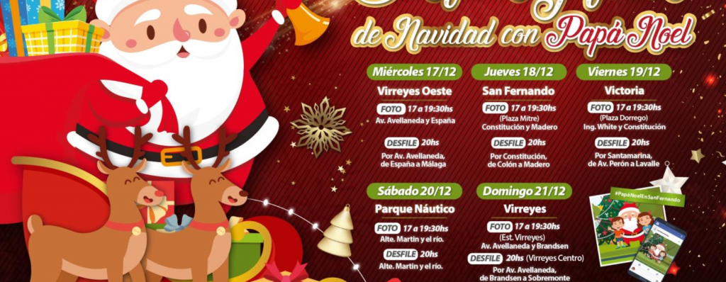 Papá Noel Visita A San Fernando Con Desfiles De Navidad Y Fotos En Familia